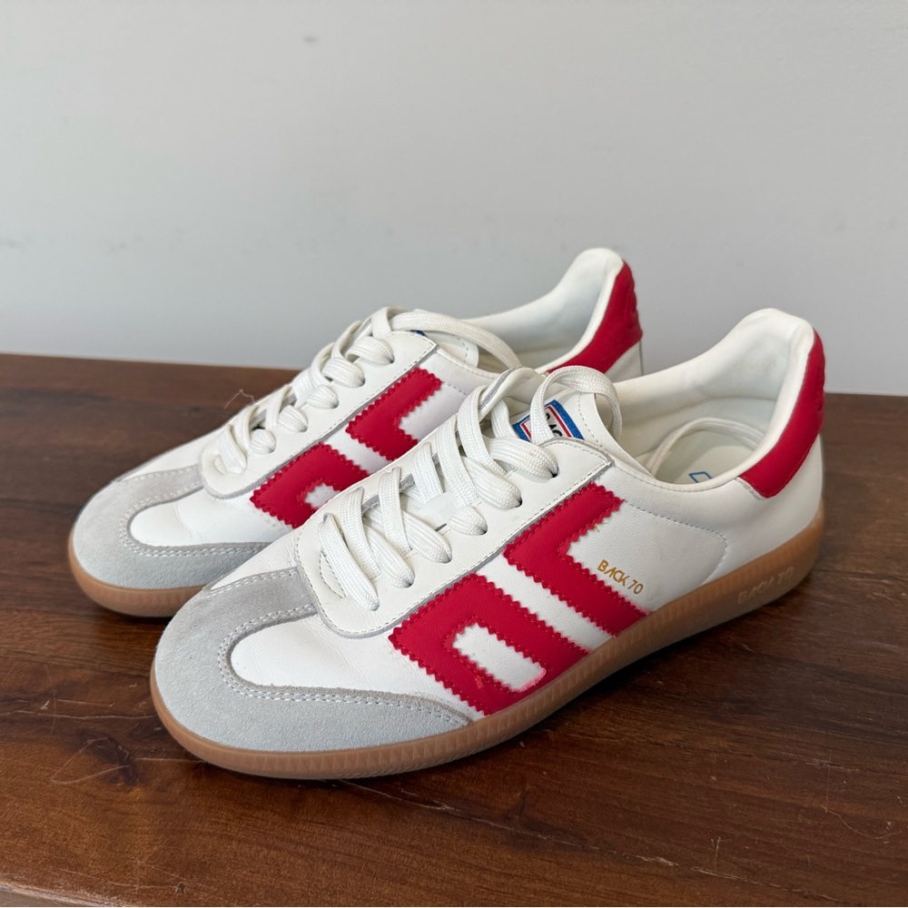 B**k**d Women's Red and White Sneakers